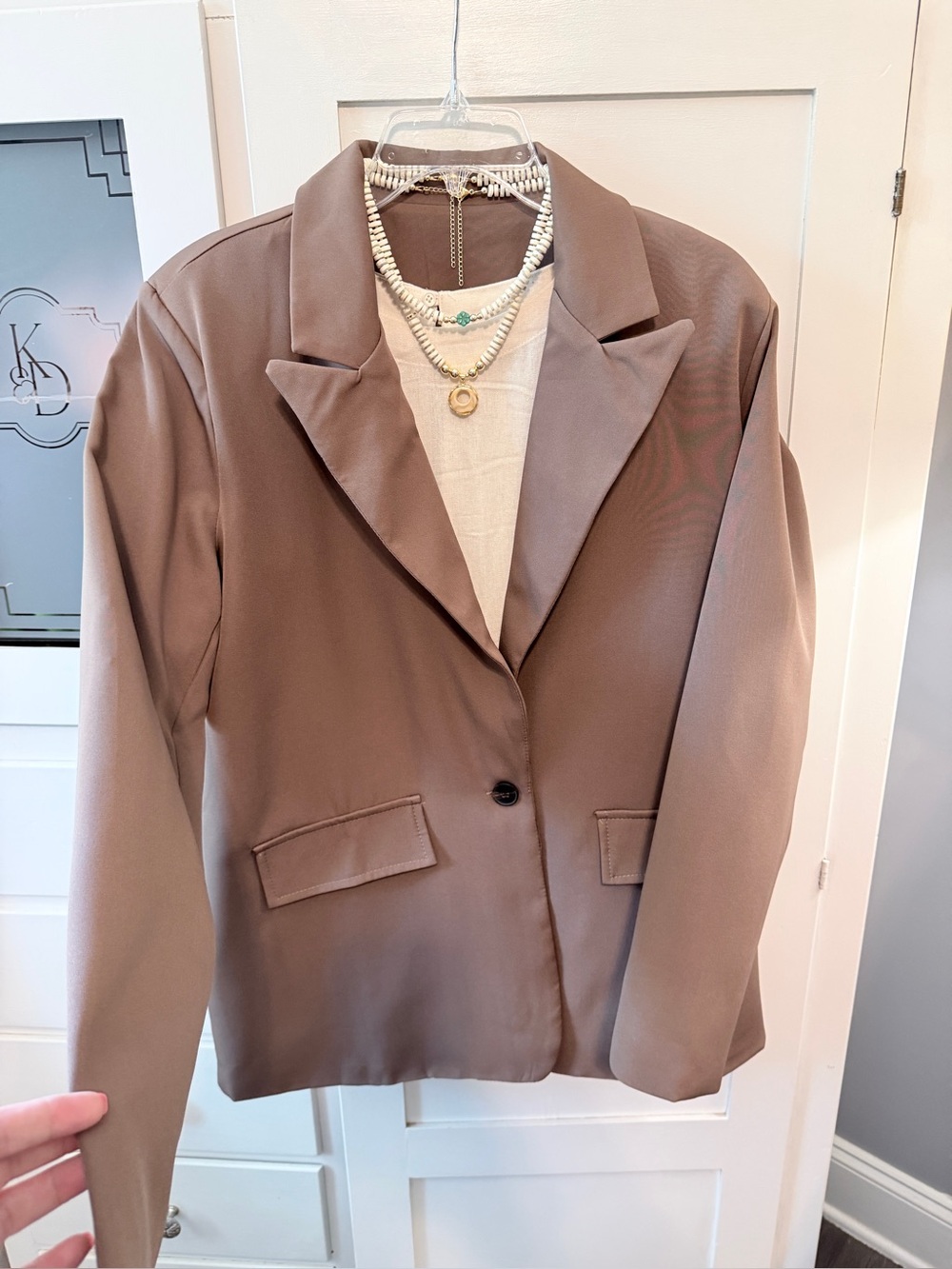 Source Unknown Taupe Women's Blazer Jacket